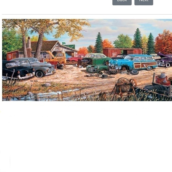 Jigsaw Puzzle Junkyard Relics 1000 pc Panorama by SunsOut NEW SEALED 16” X 34”‎ - Picture 2 of 5